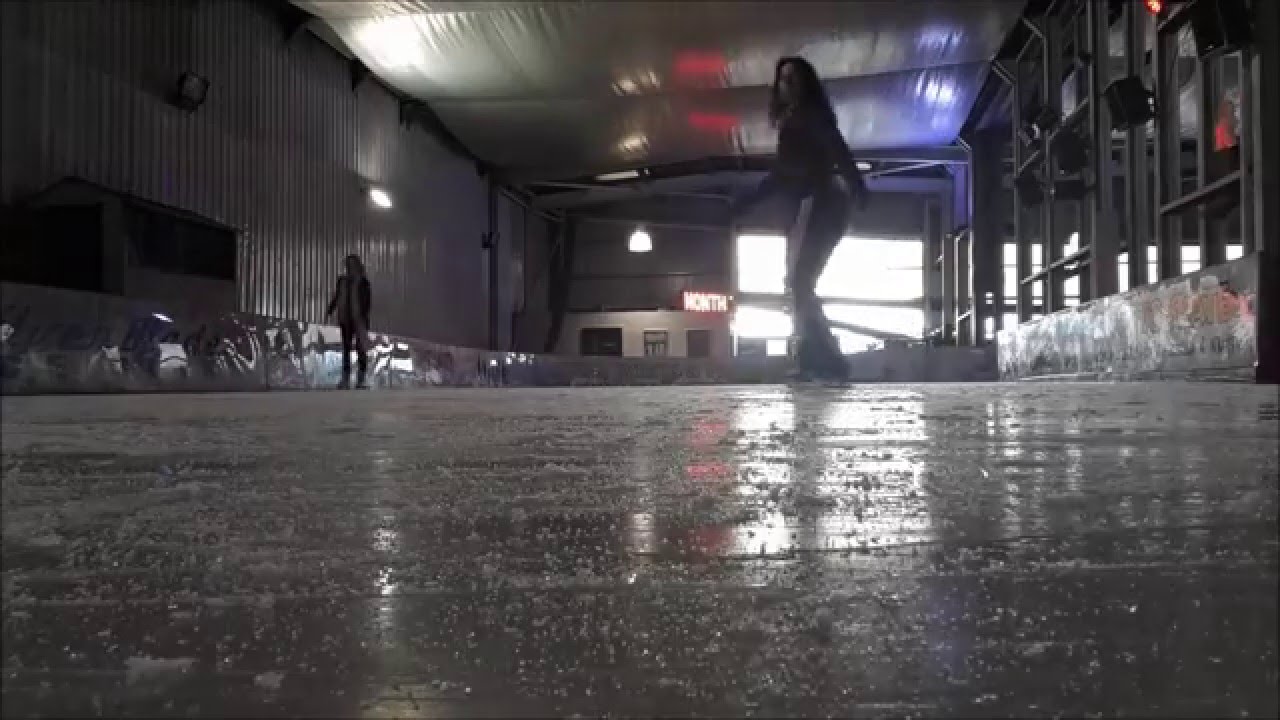 A small rink, daylight reflections on the ice... just like skating in your living room.