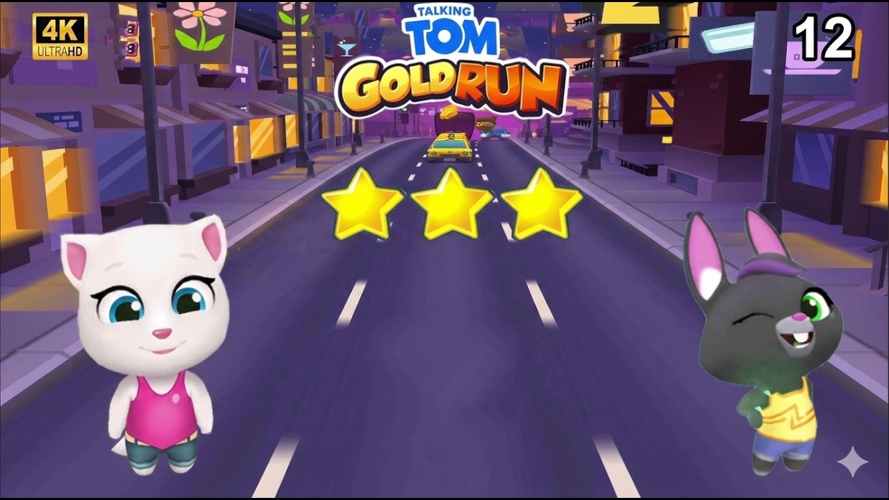 Talking Tom Gold Run Gameplay / Walkthrough Part - 12  4K UHD 60 FPS (Fullscreen)