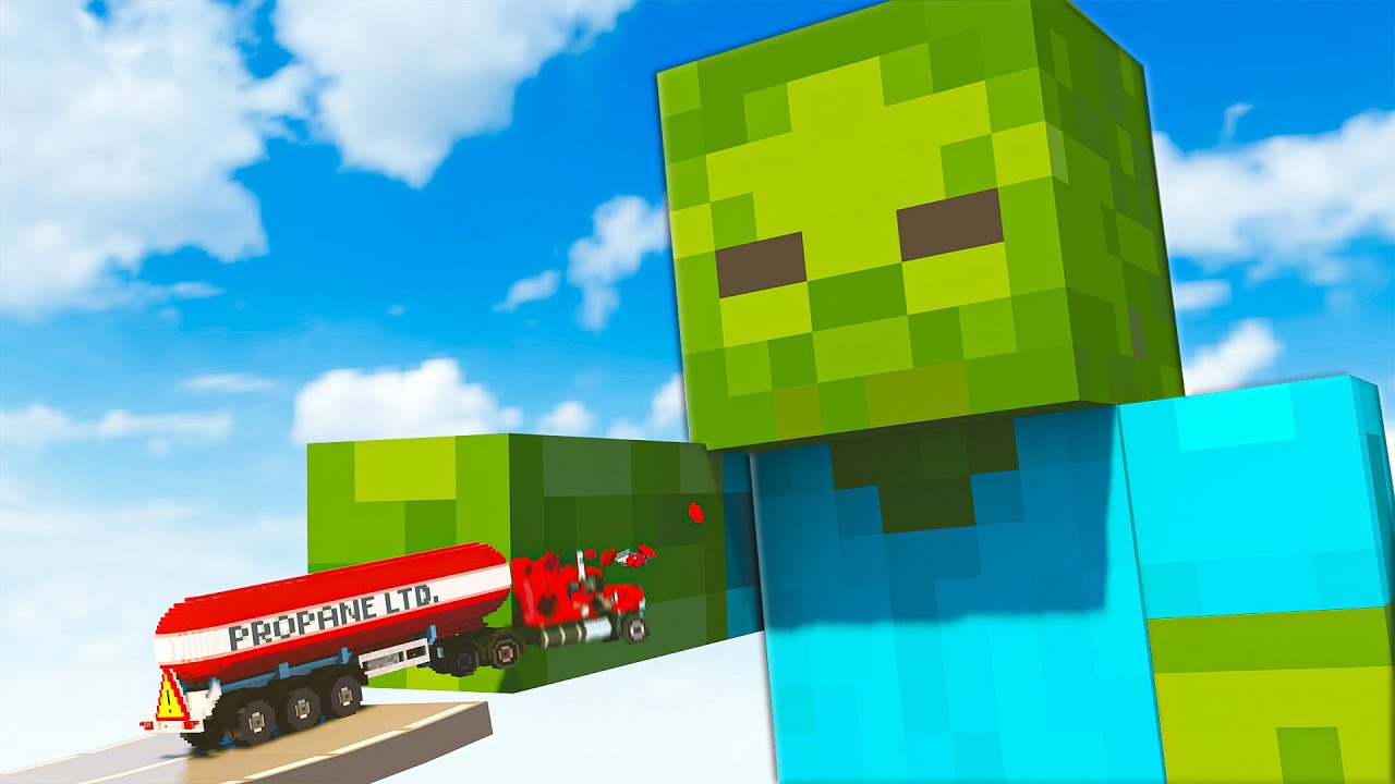 Cars vs Minecraft Zombie | Teardown