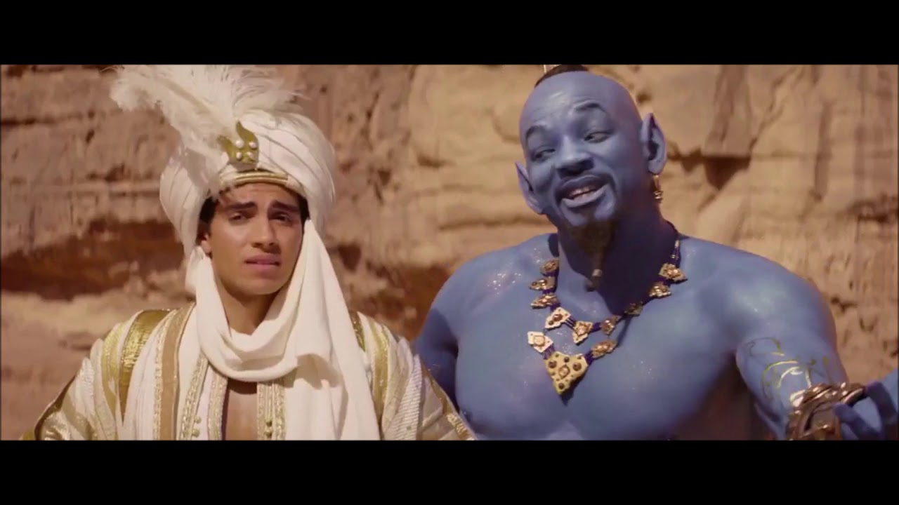 Genio Tranforma Aladdin un Principe y Abu un elefante