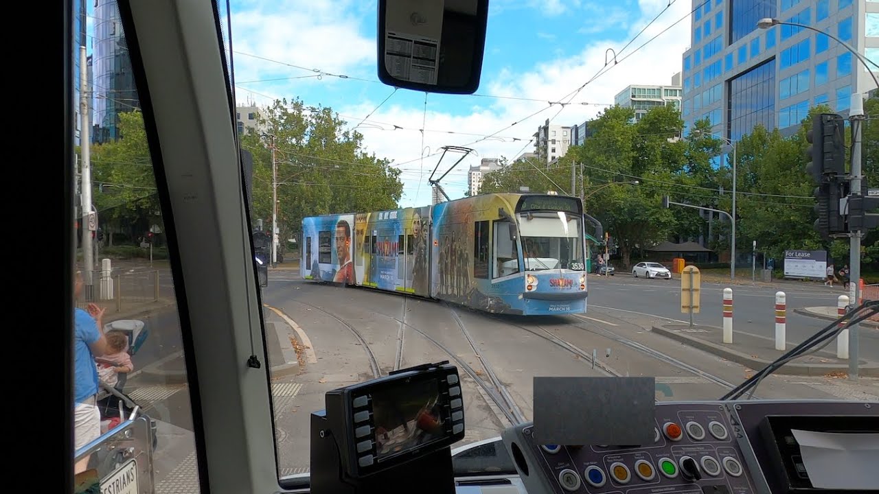 Driver's View Tram 6 St Kilda Rd to Glen Iris Melbourne 