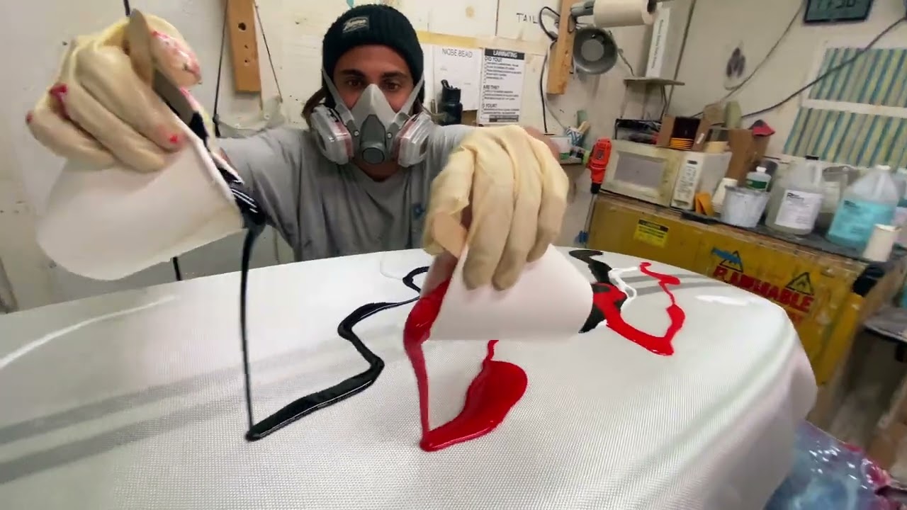 Resin Color  - Glassing a surfboard