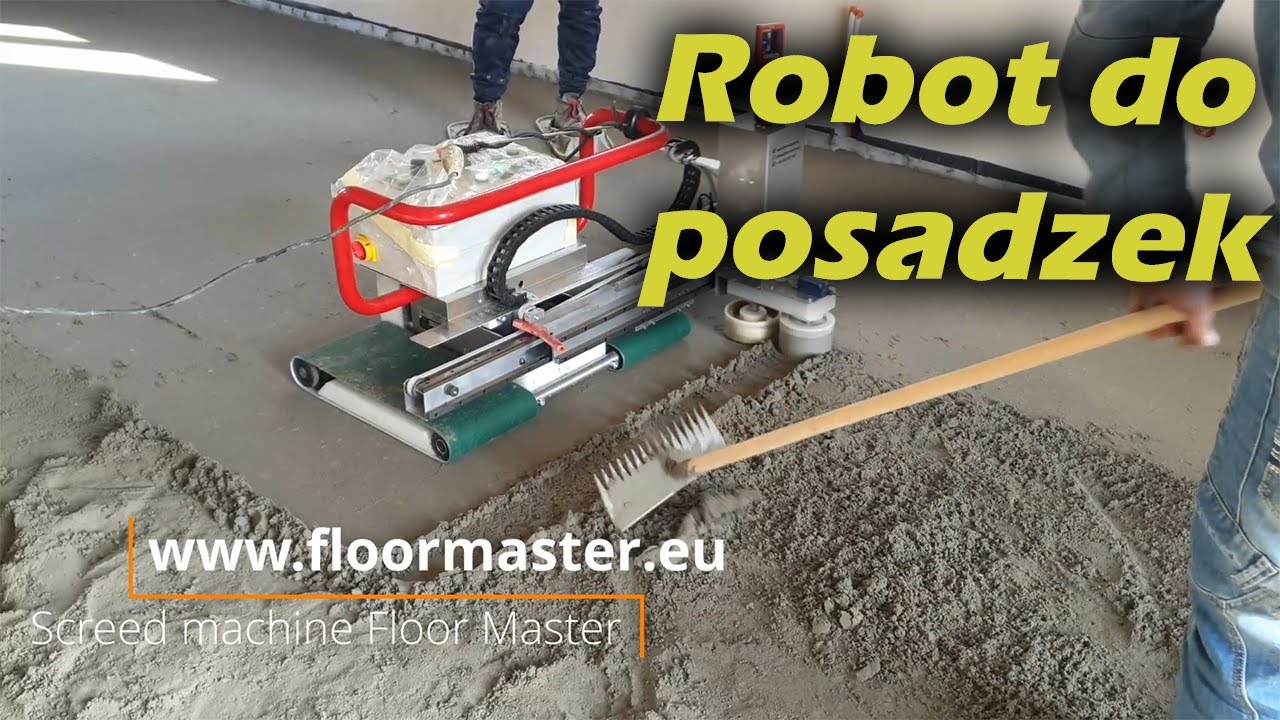 Robot do posadzek Floor Master 130 podczas pracy na domku jednorodzinnym