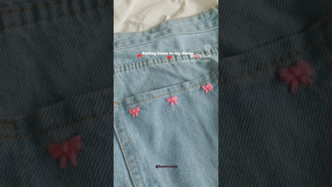 Adding bow to my denim.... #meesho #ytstudioes #shortsfeed #comedyvideos #shorts #bow @Sanvi9-20