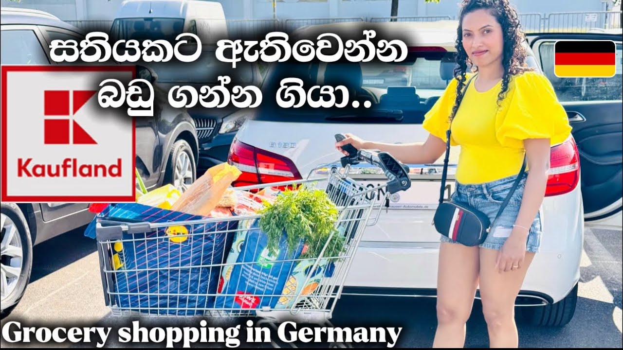 Grocery shopping in Germany🇩🇪 |මෙහෙත් දැන් බඩු ගනන්| Kaufland| සතියකට ඇතිවෙන්න බඩු මිල ගණන්