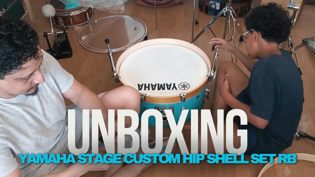 Yamaha Stage Custom Hip - UNBOXING da Minha Nova Bateria| Primeiras Impressões com Meu Filho!