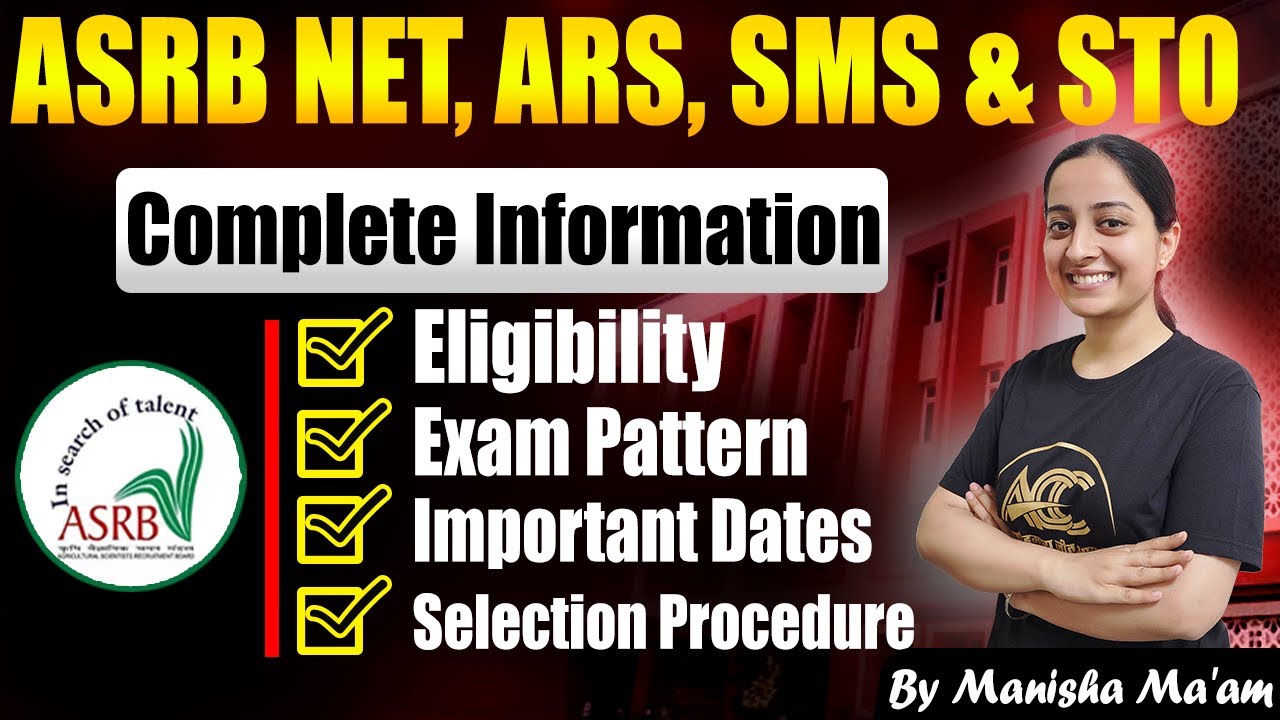 ASRB NET, ARS, SMS, STO-2025-26 | Soil Science| Complete Details