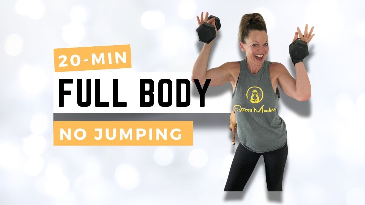 20-MIN FULL BODY WORKOUT WITH DUMBBELLS, home workout, no jumping, weights