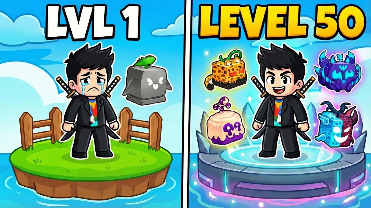 I Started at LEVEL 1 and Reached LEVEL 50 in Roblox… THIS WAS CRAZY 😱