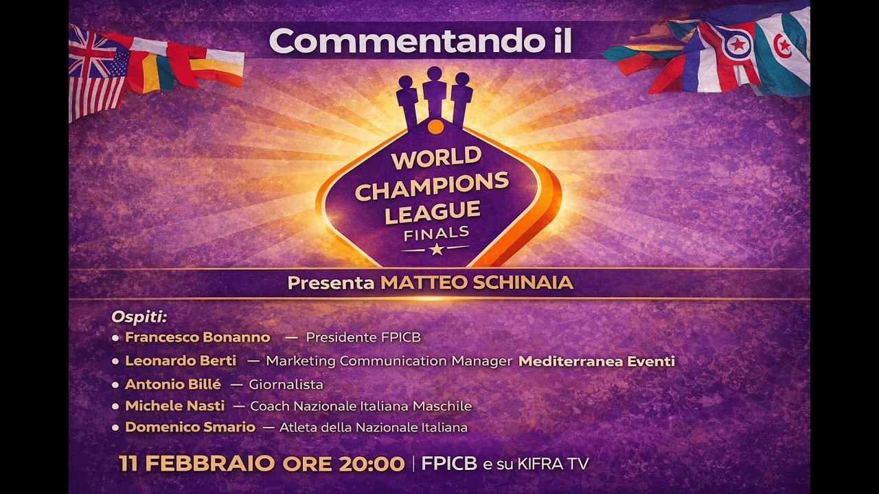 COMMENTANDO LE WORLD CHAMPIONS LEAGUE FINALS