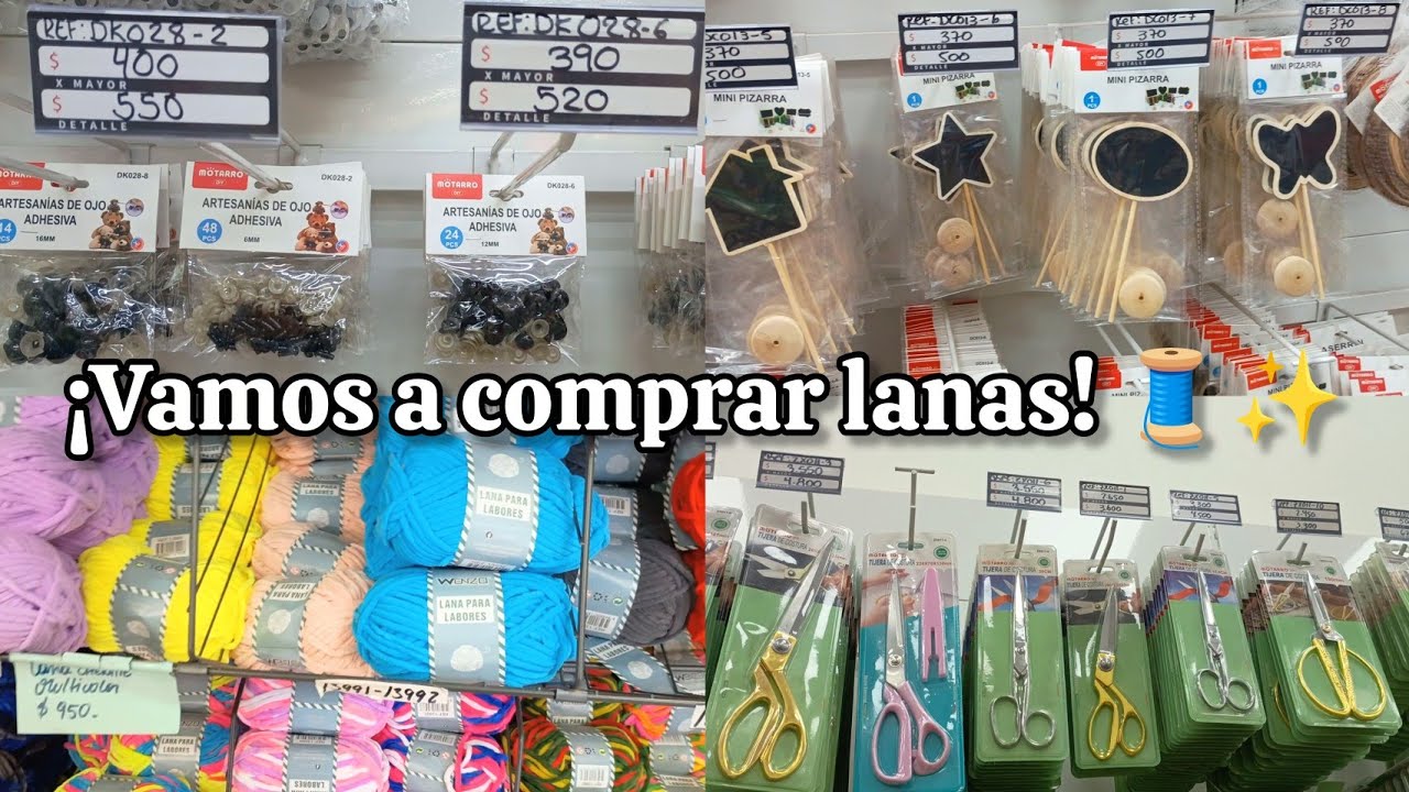 Te llevo conmigo a comprar lanas y cositas para tejer 🧵💖 | Mira lo que compré ✨