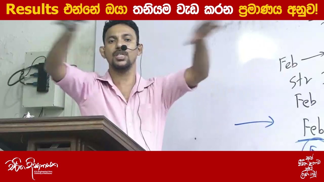 Results එන්නේ ඔයා තනියම වැඩ කරන ප්‍රමාණය අනුව! | Charitha Dissanayake