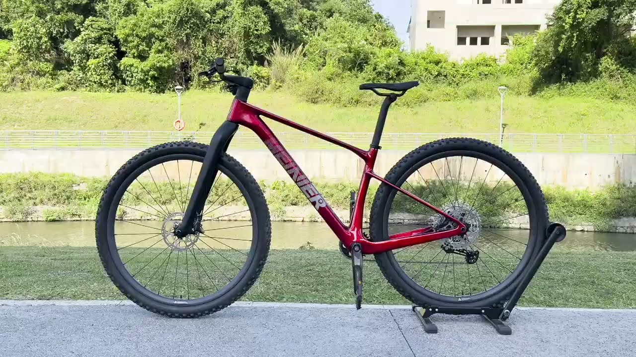 MEINIER Ultralight Carbon Fiber Mountain Road Bike Snake Red Ice Crack