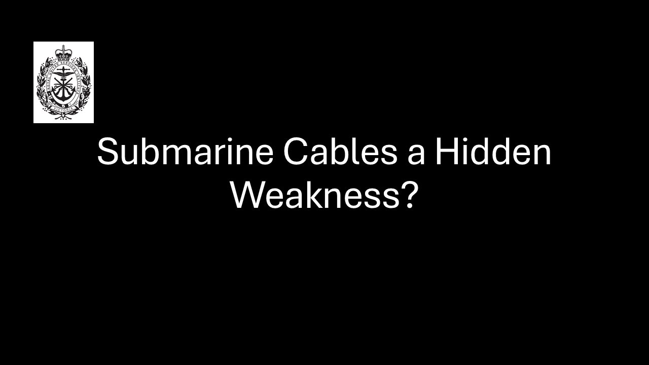 Submarine Cables &ndash; a hidden weakness?