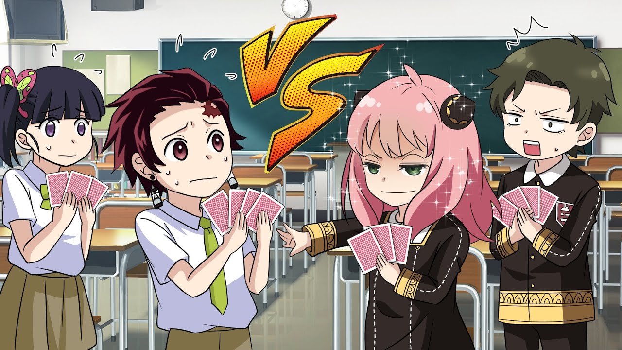 【キメツ小学校物語～スパイファミリーコラボ】キメツ小学校VSイーデン校のババ抜き一本勝負。炭治郎とアーニャどっちが強い？【鬼滅の刃/声真似/カナヲ/ダミアン/炭カナ/ダミアニャ】
