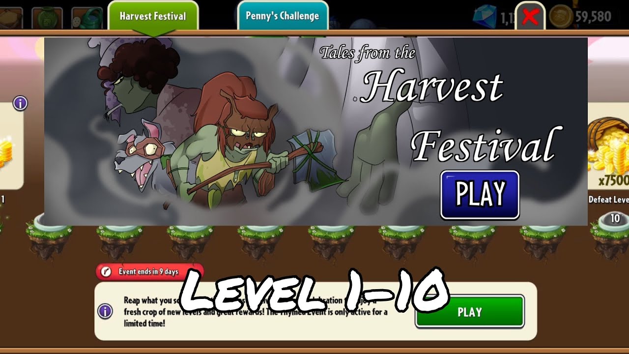 Tales from the Harvest Festuval Limited Thymed Events Level 1-10 (PVZ2 Reflourished)