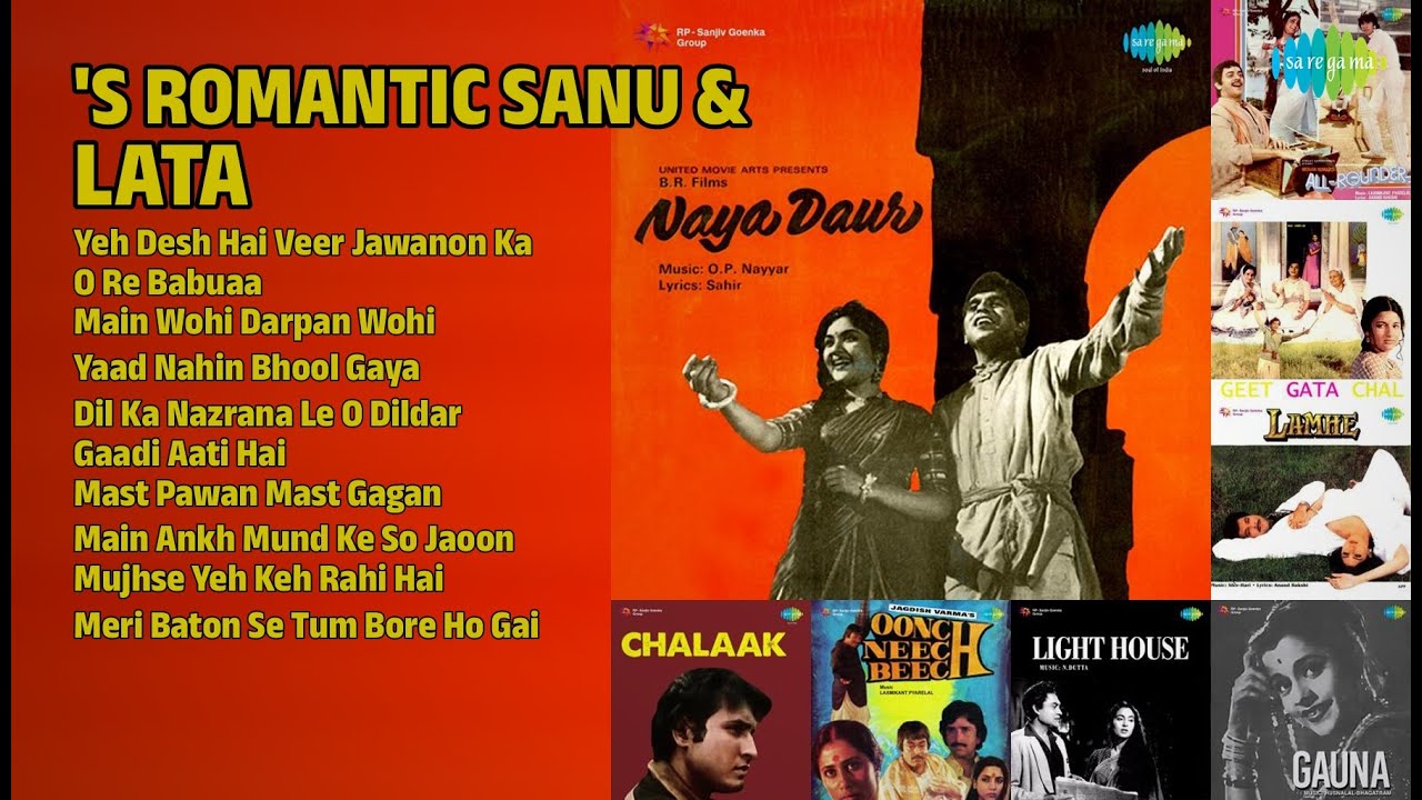 90s Sanu-Lata Romantic Hits | Lata Mangeshkar Songs | Yeh Desh Hai Veer Jawanon Ka