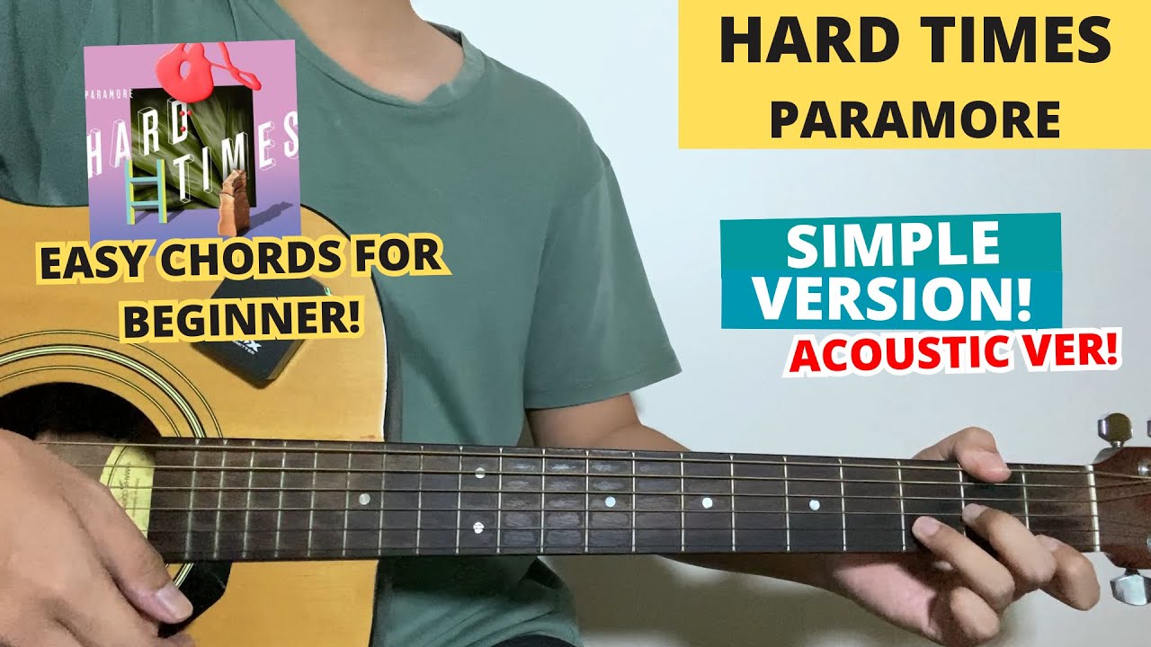 Hard Times - Paramore (Guitar Tutorial) Easy Chords For Beginner! No Capo!