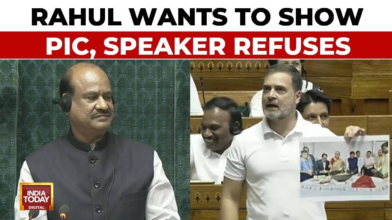 Heated Altercation Between LoP Rahul Gandhi And Speaker Om Birla During Rahul's Parliament Speech