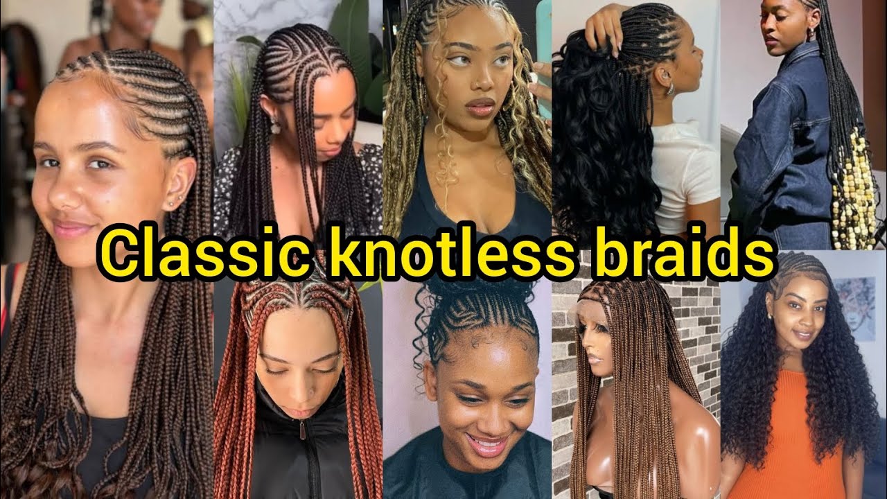 Classic knotless braids hairstyles for black women | Knotless box braids styles | Braids styles