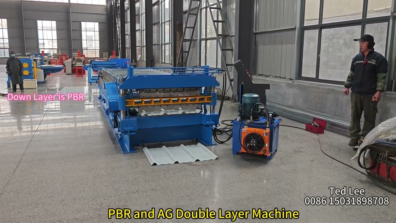 America Double layer roof roll forming machine PBR+AG