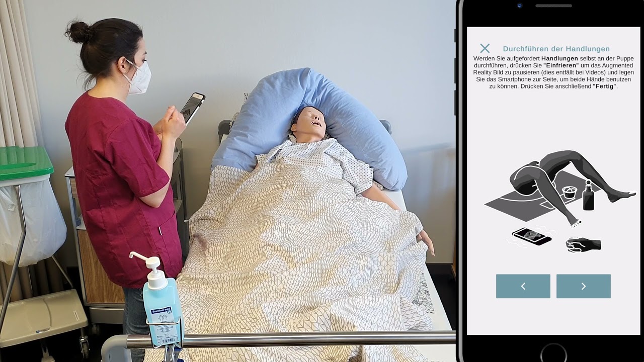 Vorbereitung einer Schwangeren auf eine Sectio Caesarea - Heb@AR Referenzvideo