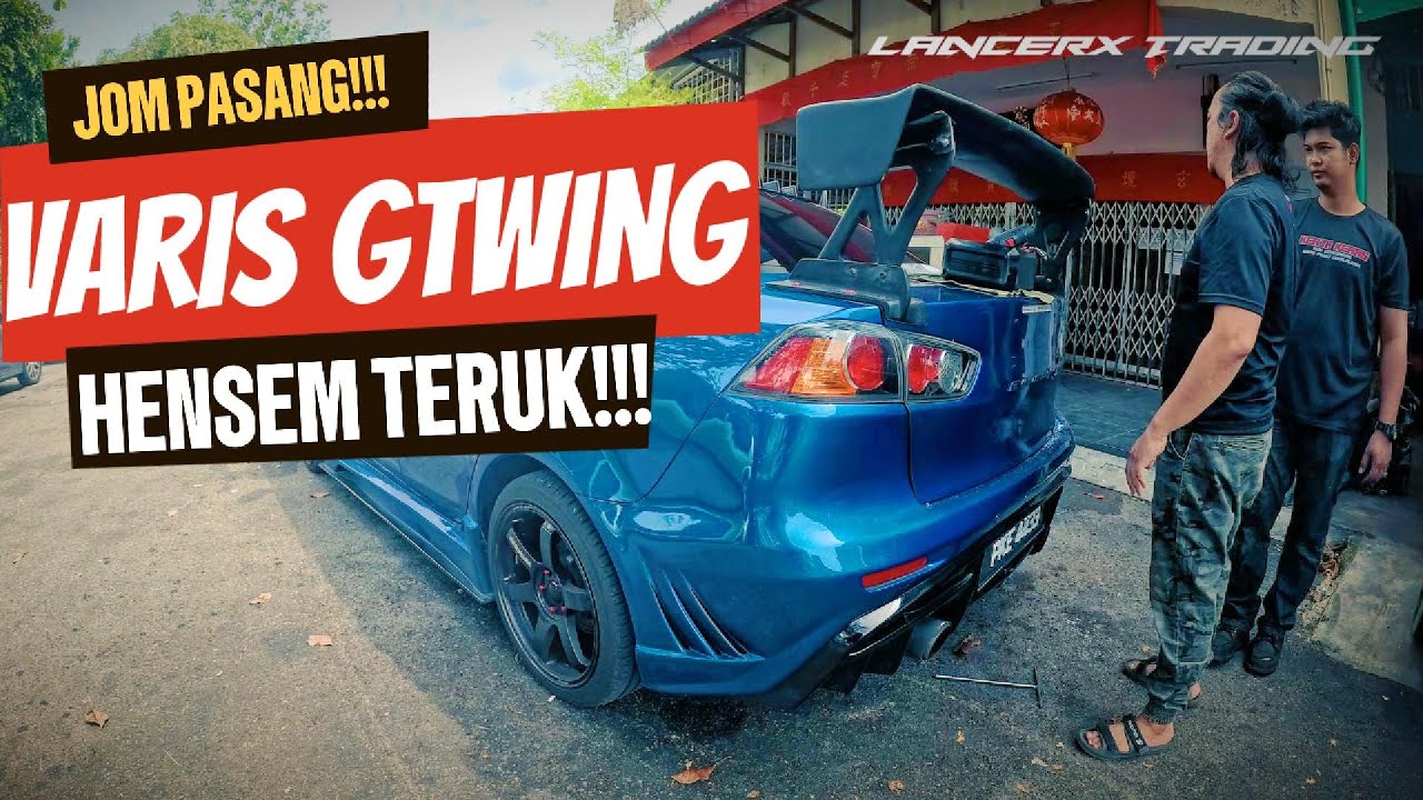 Varis Euro Gt-Wing Install #MitsubishiLancer #ProtonInspira #Evo10