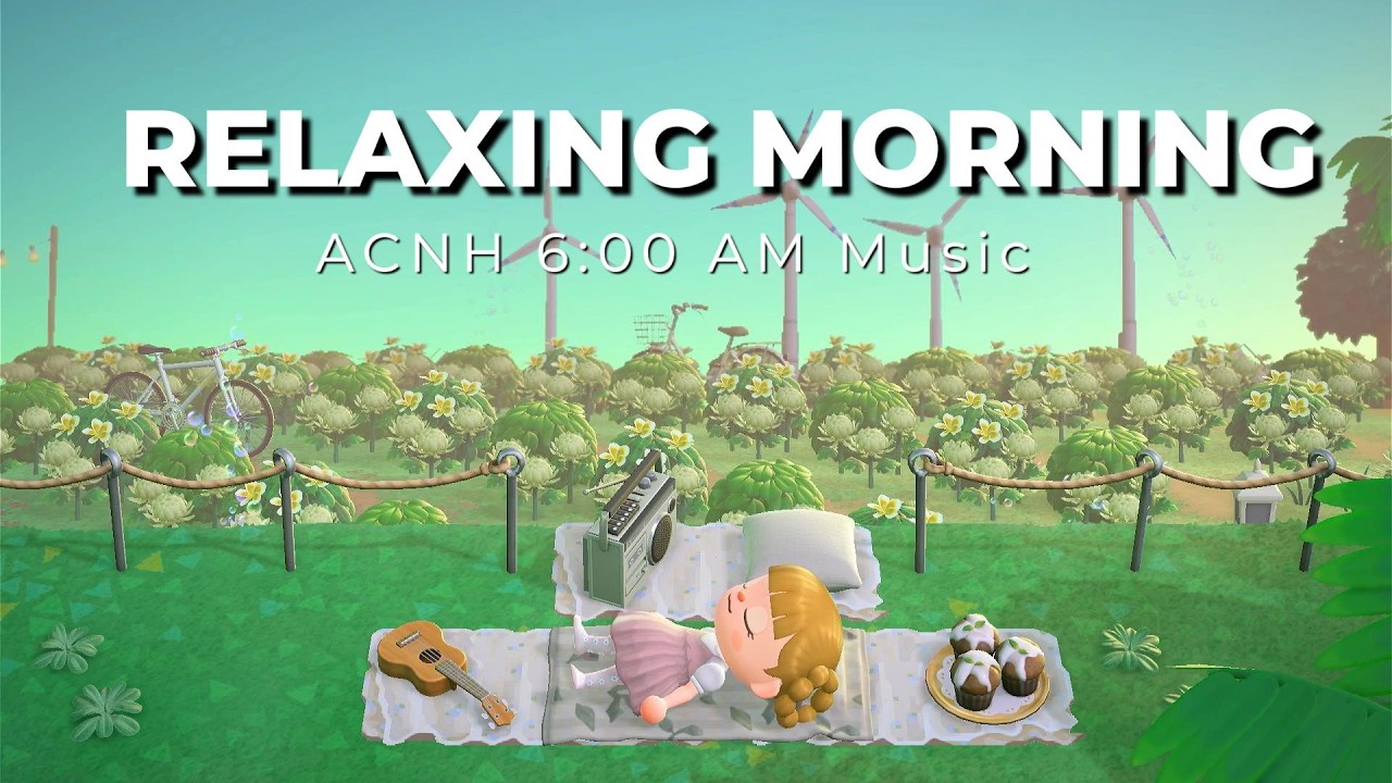 【ACNH ASMR】Morning in the Flower Field｜朝の花畑で過ごす1時間 (6–7 AM)