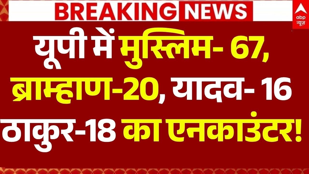 UP Police Encounter LIVE: यूपी में मुस्लिम- 67, ब्राम्हाण-20, यादव- 16, ठाकुर-18 का एनकाउंटर! | Yogi