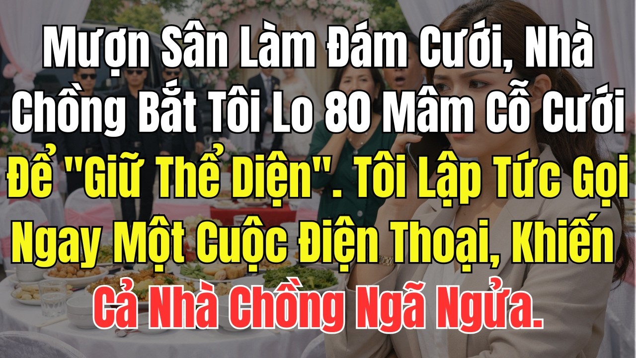 Mượn Sân Làm Đám Cưới, Nhà Chồng Bắt Tôi Lo 80 Mâm Cỗ Cưới Để 
