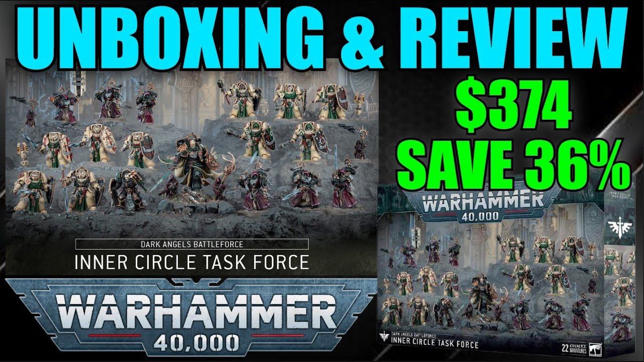 Unboxing Warhammer 40K Dark Angels Christmas Battleforce (Space Marine) #New40k #Warhammer 40,000