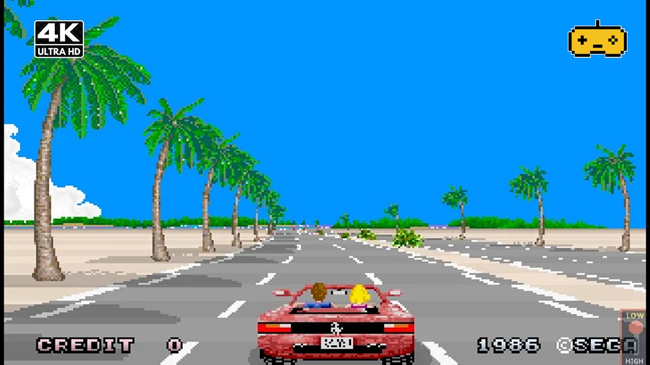 Out Run (1986) Gameplay | 10 Minutes of High-Speed Racing Action in 4K