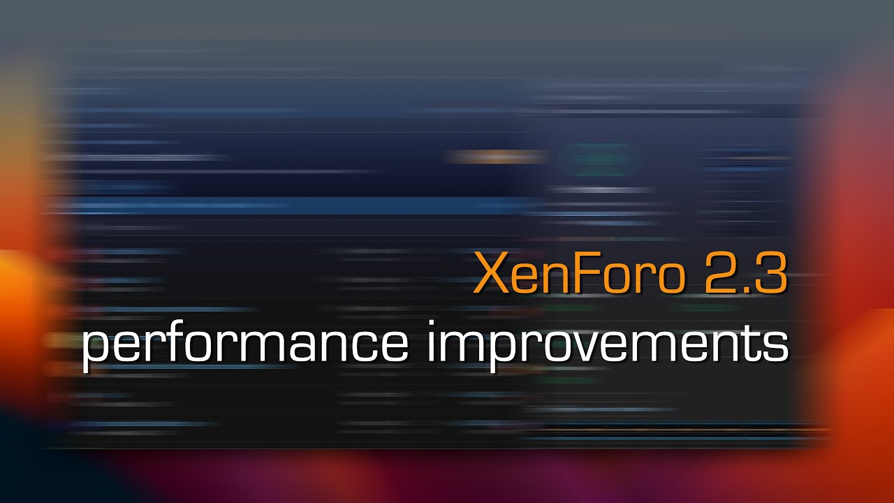 XenForo 2.3 performance improvements