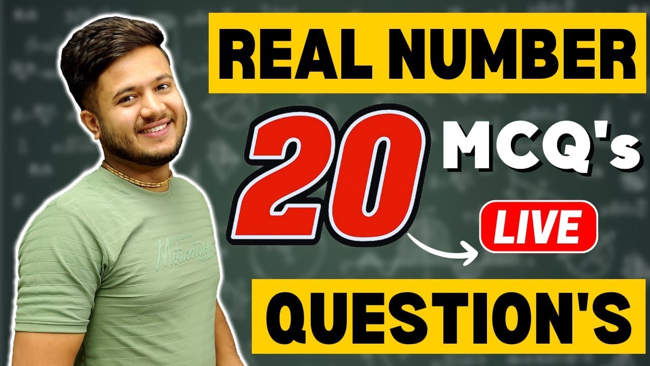 20 important MCQ's from Real Number | class 10 maths session (2023-24)| Deepak sir | Gyaani keeda