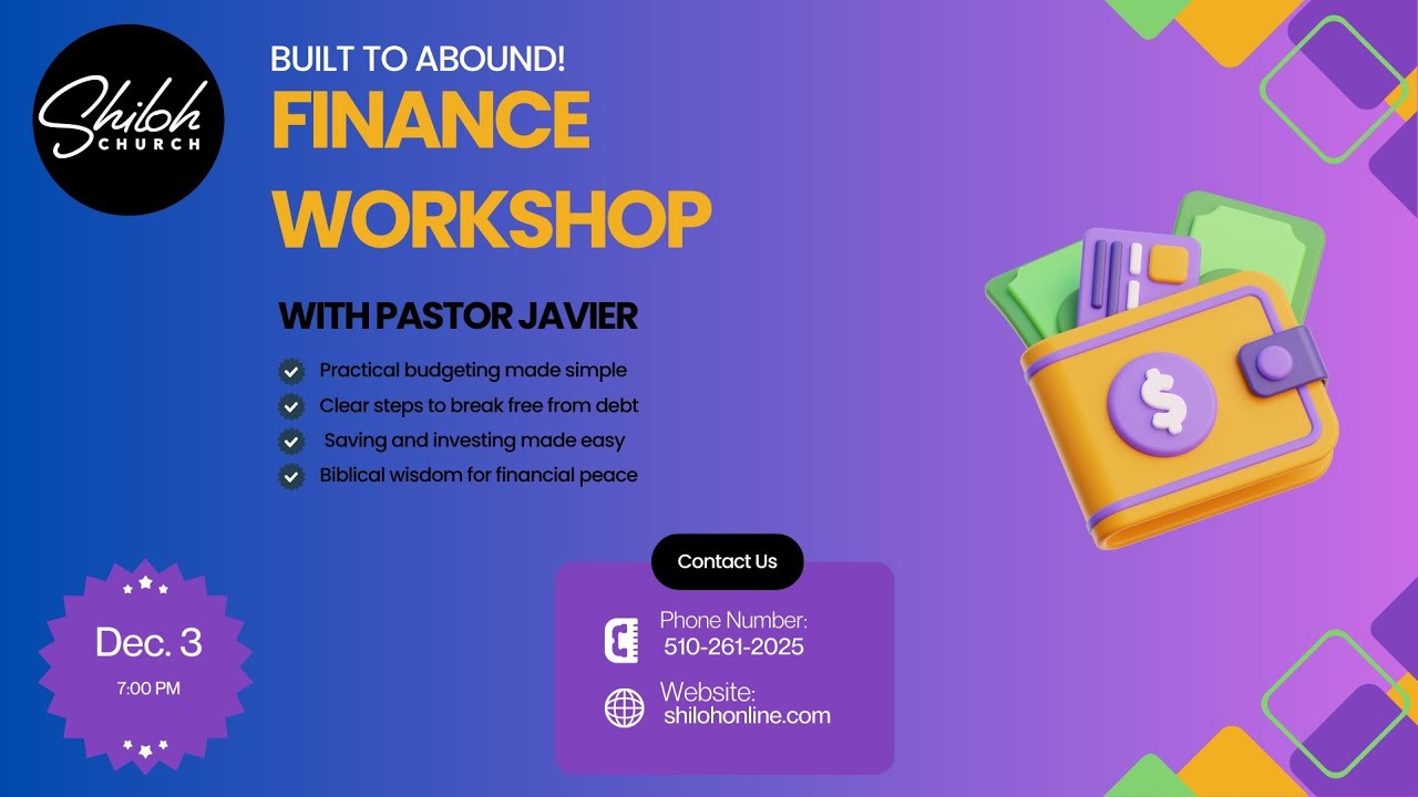 Finance Workshop with Pastor Javier Ramos
