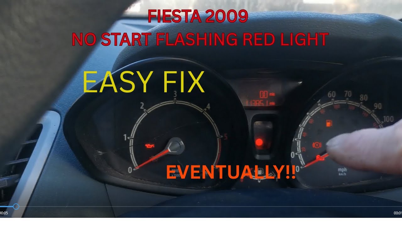 FIESTA NO START RED FLASHING LIGHT FIX