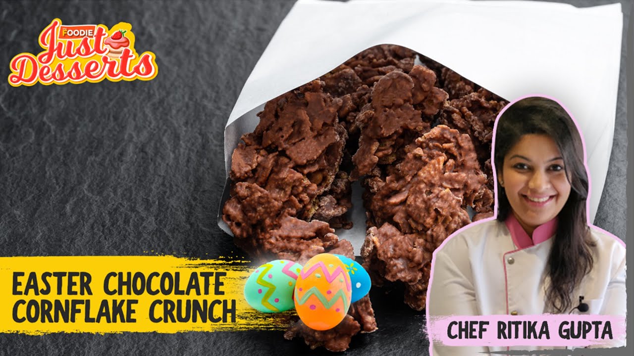 Easter Chocolate Cornflakes Crunch | Chocolate Cornflakes Crunch Recipe | The Foodie