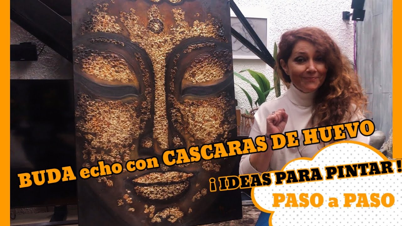 Como pintar un Buda utilizando CÁSCARAS DE HUEVO!😱 Ideas para pintar PASO a PASO!😍🥰