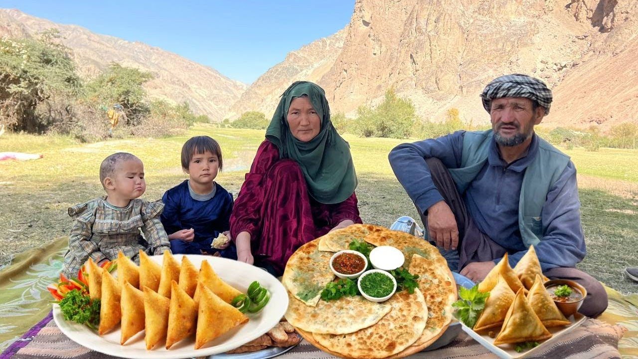 Cooking the most delicious dreamy bolani samosa in mountainous nature  | Village Life of Afghanistan