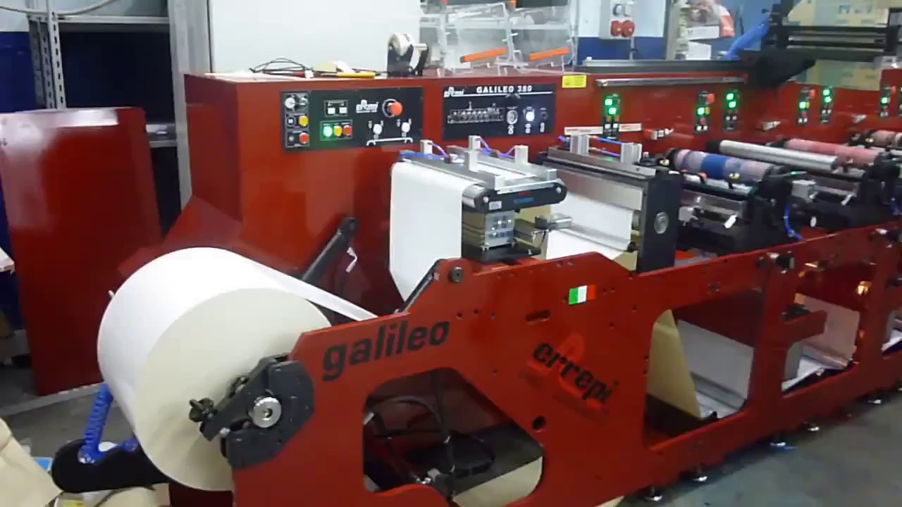 Impresora flexográfica y troqueladora para etiquetas autoadhesivas, Galileo de Errepi