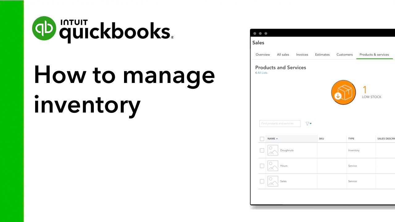 How to manage Inventory in QuickBooks Online
