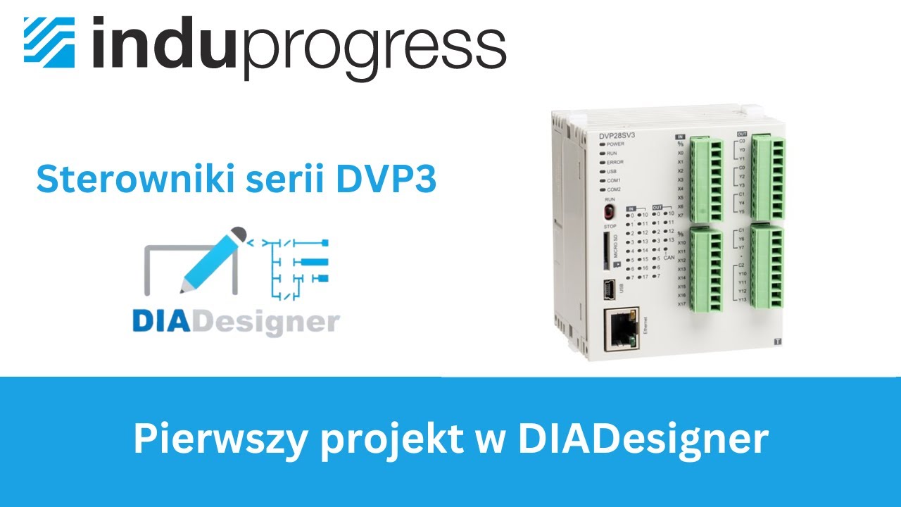 Sterowniki Delta DVP3 – 02. Pierwszy projekt w DIADesigner [kurs DIADesigner]