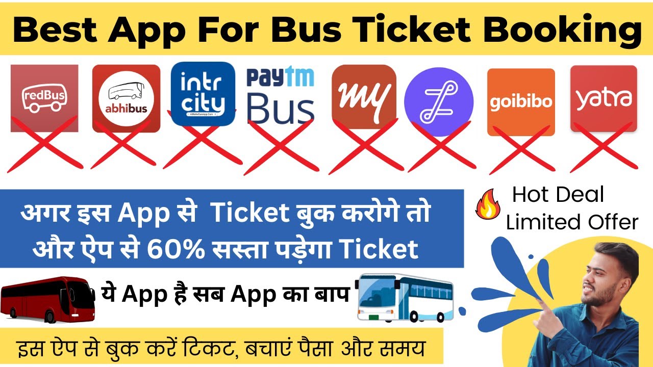 Best Bus Ticket Booking App 2025 | Highly Recommended Apps | Book Tickets with 50% Discount