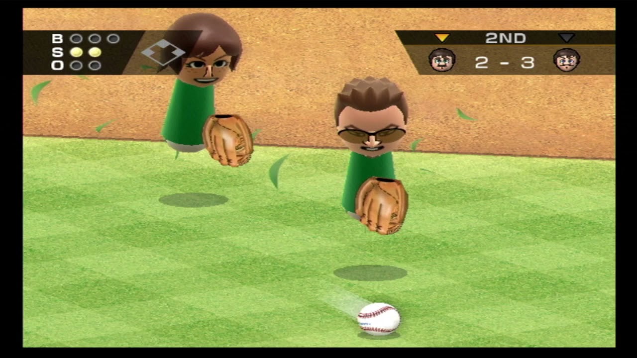 Wii Sports Baseball Mario vs Luigi