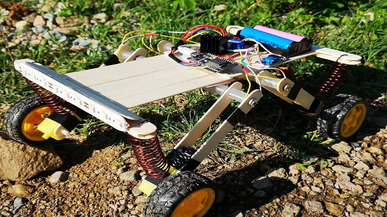 Как сделать автомобиль с Wi-Fi с помощью NodeMCU esp8266 - автомобиль 4x4, управляемый мобильным