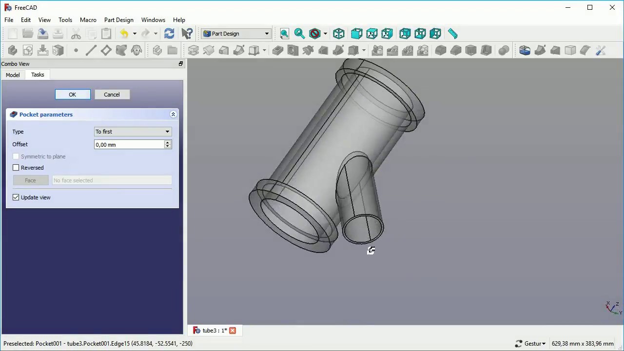 FreeCAD 0.17 Tutorial Groove and Datum Planes Part2