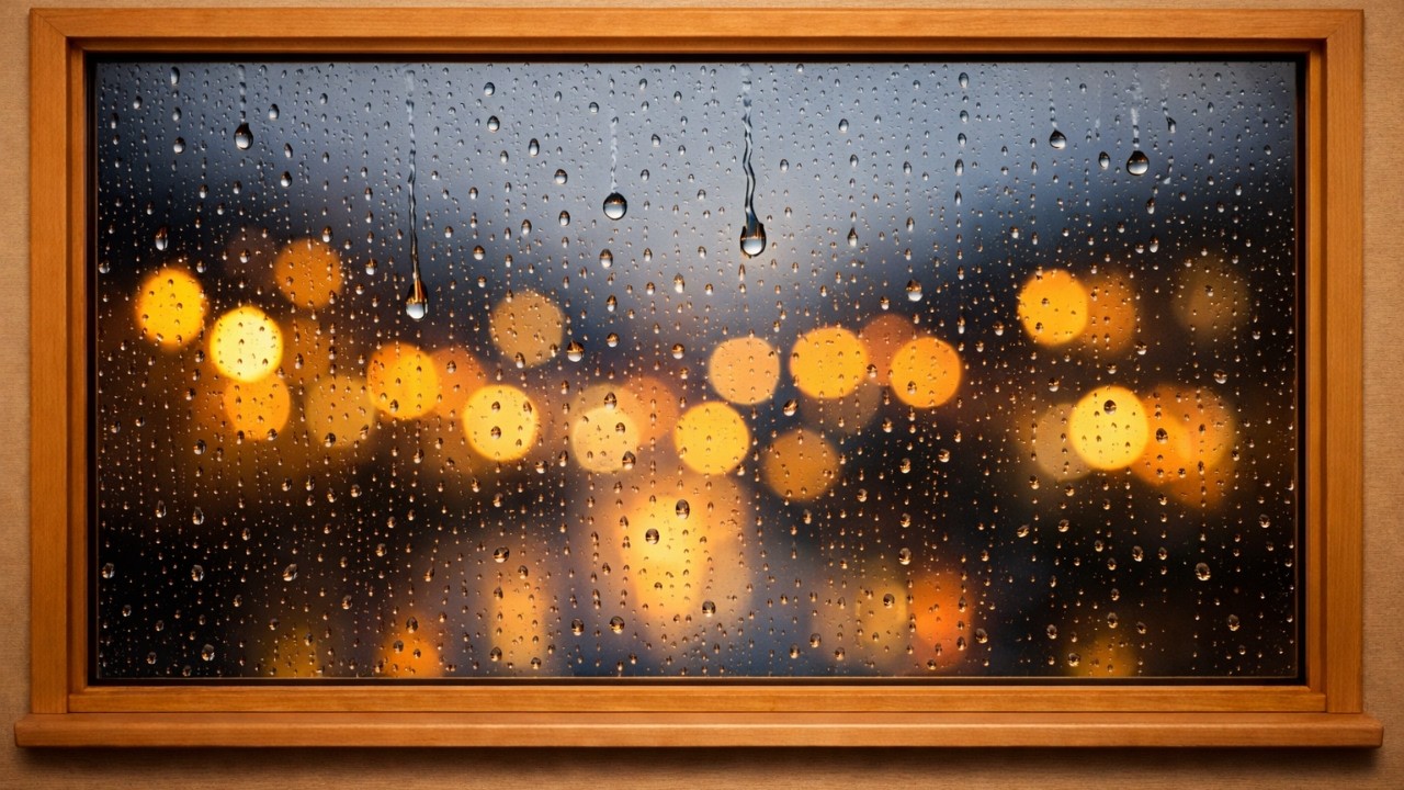 Rain on Glass Window Ambience 🌧️ for Sleep & Focus