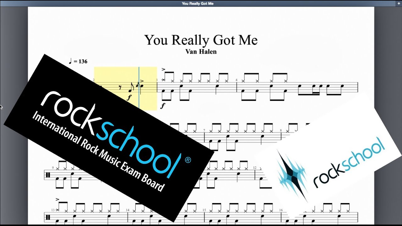 You Really Got me Rockschool Grade 3 Drums
