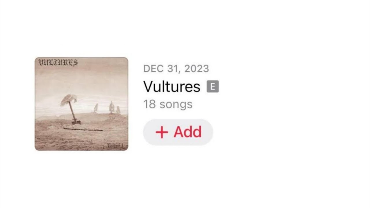 If Vultures had been released in December 2023... (read description)