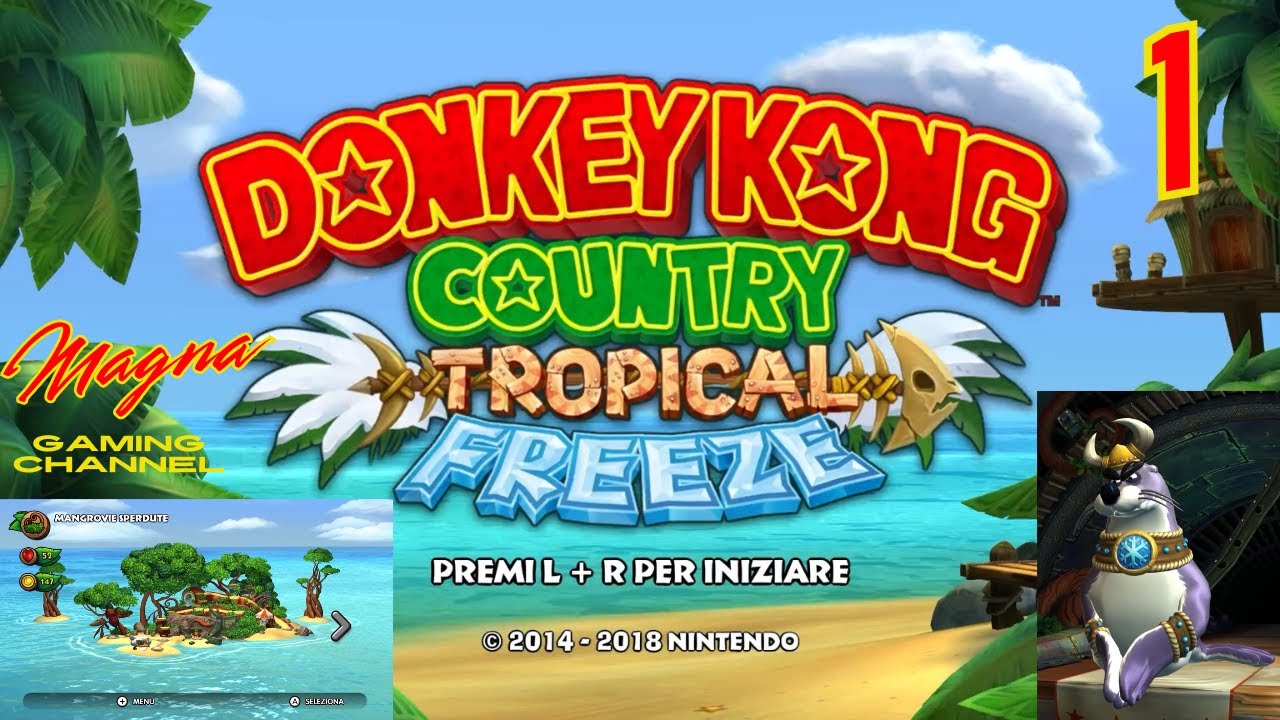 Donkey Kong Country Tropical Freeze - Mangrovie Sperdute:   1-1   Spiaggia Schianto